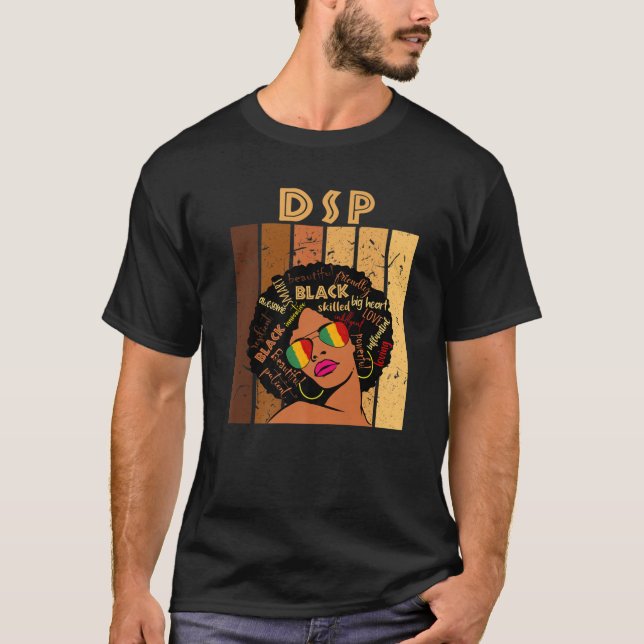 T-shirt Personnel de soutien direct du DSP Afro African Bl (Devant)