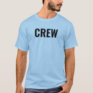 T-shirt Personnel d'équipage Design double face Mens Bleu
