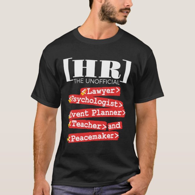 T-shirt Personnel des ressources humaines non officiel drô (Devant)