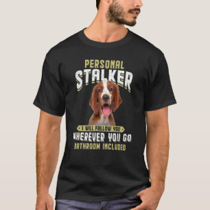 T-shirt Personnelle Stalker Je Vous Suis Welsh Springer