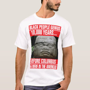 T-SHIRT PERSONNES DE COULEUR DU GÉNIE OLMEC EN AMÉRIQUES
