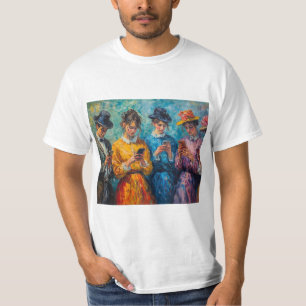 T-shirt Personnes du 19e siècle utilisant des smartphones