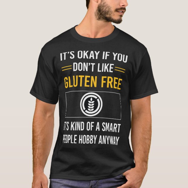 T-shirt Personnes intelligentes Gluten Gratuit (Devant)