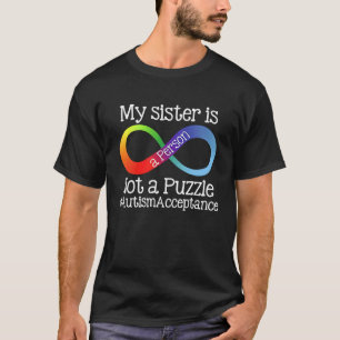 T-shirt Personnes Pas Puzzles Autisme Sœur Sis Fratrie