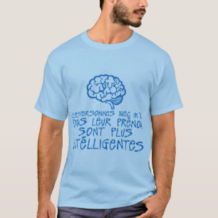 T-shirt personnes prenom a intelligentes citation cerveau