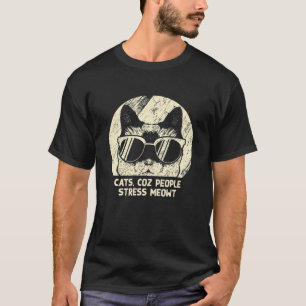T-shirt Personnes Stress Meowt Amoureux des chats Motivati