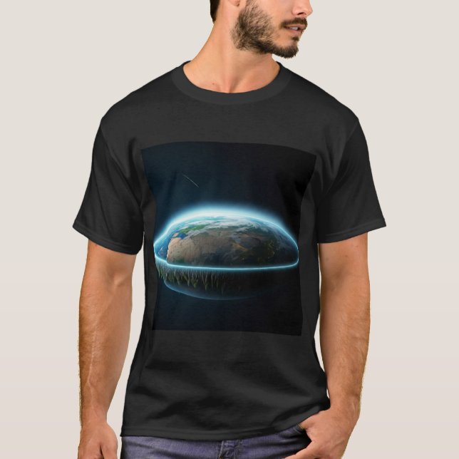 T-shirt Perspective de la Terre plate (Devant)