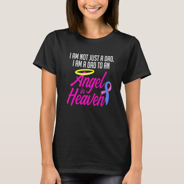 T-shirt Perte de bébé papa Ange Grossesse bébé fausse couc (Devant)