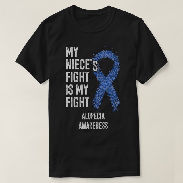 T-shirt Perte de cheveux Mon combat nièce est mon combat A (Design devant)