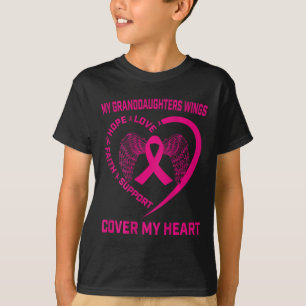 T-shirt Perte De La Petite-Fille Cancer Du Sein Heart Wing