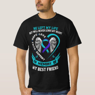 T-shirt Perte en mémoire de mon meilleur ami Sensibilisati