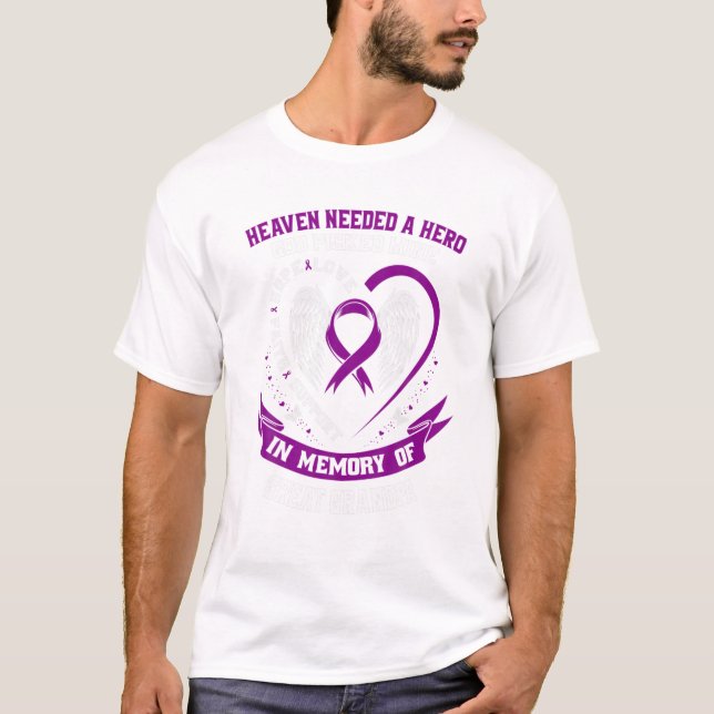 T-shirt Perte Violette De Mon Grand Grand-Père Cancer Panc (Devant)