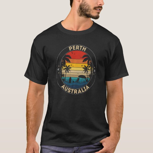 T-shirt Perth Souvenir Australie rappel (Devant)