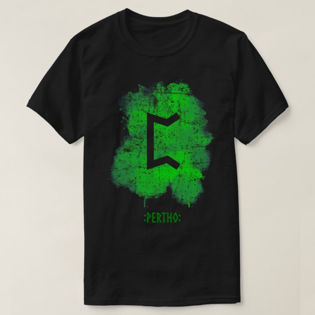 T-shirt Pertho Rune Green (Design devant)