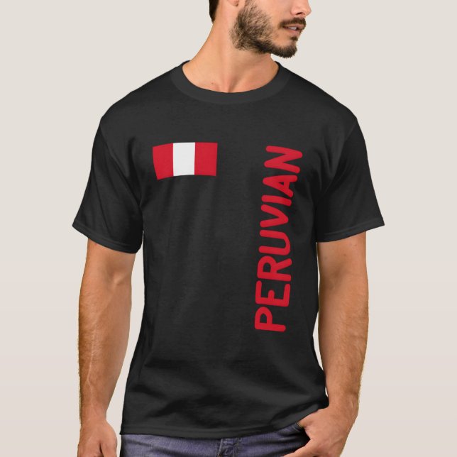 T-shirt Peruvian Flag And Peru Roots (Devant)