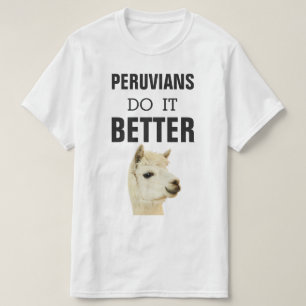 T-shirt Péruvien il améliorent avec l'alpaga