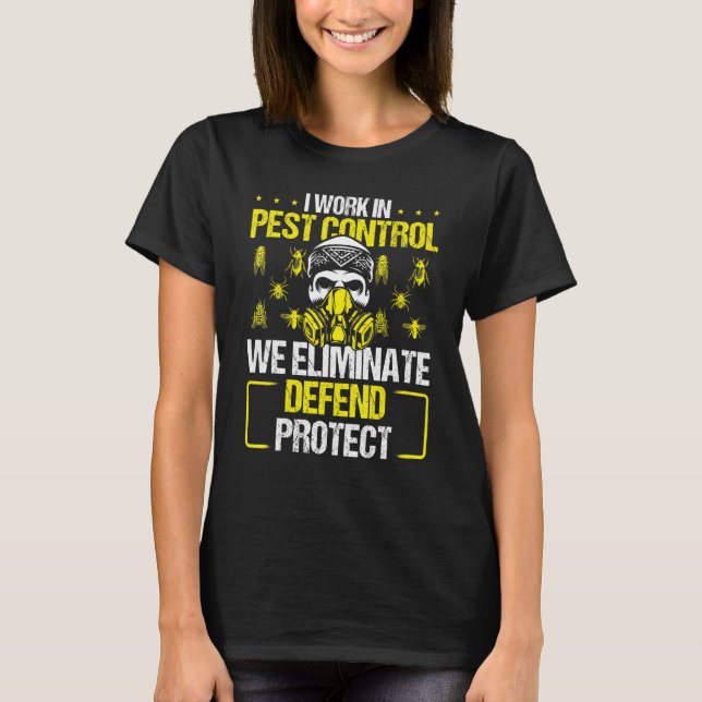 T-shirt Pest Control Worker Bed Bug Killer Extermination T (Devant)