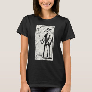 T-shirt Peste Doctor Occult Black Death Tarot Card Antich