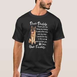 T-shirt Pet German Shepherd Dog Fathers Day Black