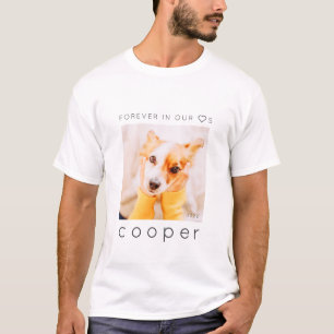 T-shirt Pet Memorial Forever dans nos coeurs Photo simple