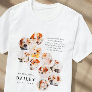 T-shirt Pet Memorial Modern Simple 10 Photo Collage