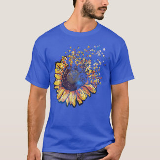 T-shirt Pétales de tournesol coloré soufflant T-Shir de to