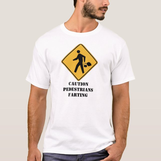 T-shirt Péter de piétons de précaution (Devant)
