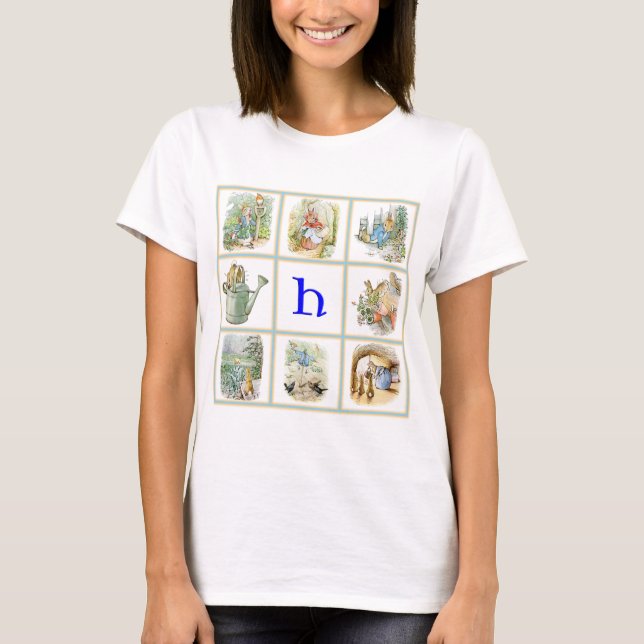 T-shirt PETER RABBIT personnalisé avec la lettre H (Devant)