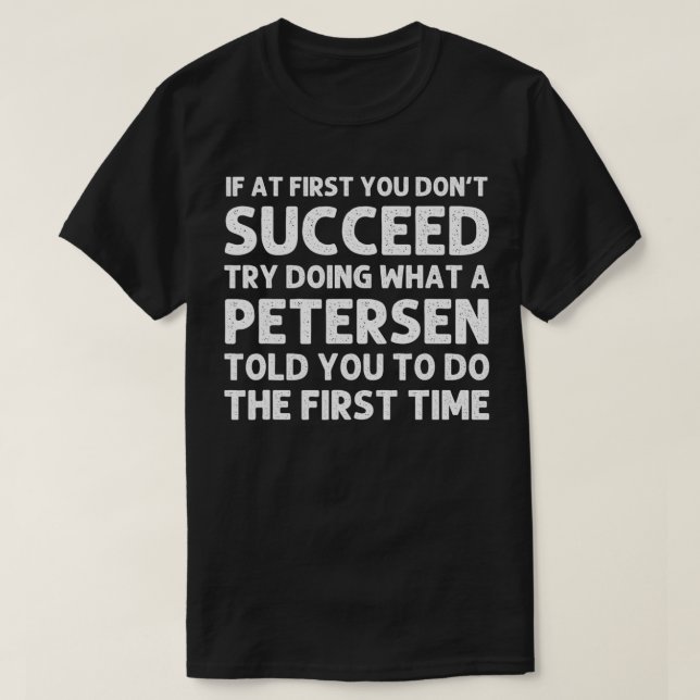 T-shirt PETERSEN Funny Nom de famille Arbre de famille Ann (Design devant)