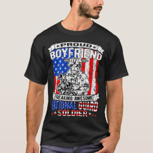 T-shirt Petit ami fier d'un soldat de la Garde nationale