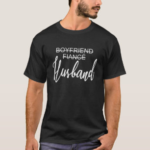 T-shirt Petit ami Homme Fiancé Mariage Marié Mariage Juste