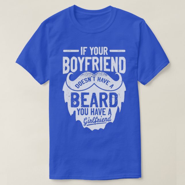 T-shirt Petit ami ont la barbe fier drôle 2 (Design devant)