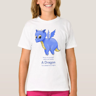 T-shirt Petit Bébé Dragon Bleu