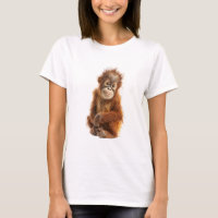 Petit bébé orang-outan cheveux roux grand singe fe