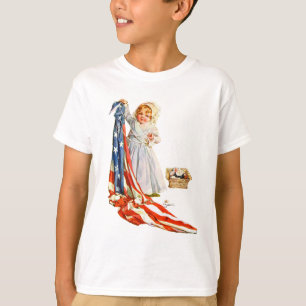 T-shirt Petit Betsy Ross et le drapeau de l'Amérique