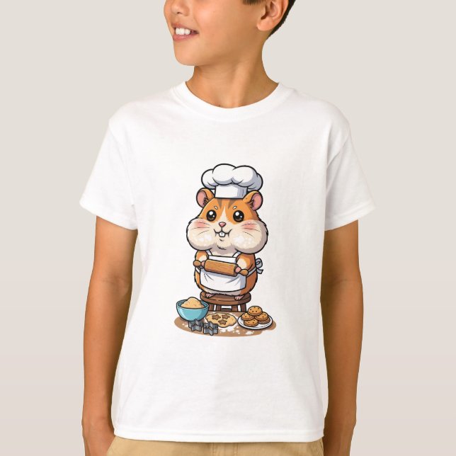 T-shirt Petit Boulanger Hamster de Cuisine Enfants (Devant)