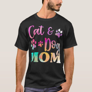 T-shirt Petit chat Chat Chien Maman Chemise Pour Femmes, F