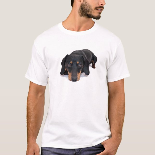 T-shirt Petit chien de teckel (Devant)