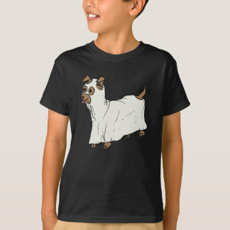 T-shirt Petit chien fantôme d'halloween très éffrayant