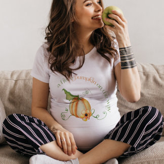 T-shirt Petit Citrouille sur le chemin Automne Maman-to-be
