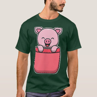 T-shirt Petit Cochon Dans Pocket Cute Pigs Pigs Pigs