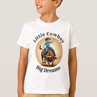 T-shirt Petit Cow-boy Grands Rêves Cavalier de Taureau