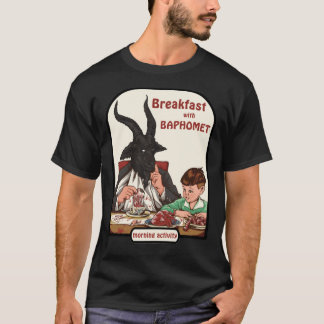T-shirt Petit-déjeuner avec Baphomet Première version Prem