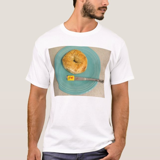 T-shirt Petit déjeuner de bagel de Mahjong (Devant)