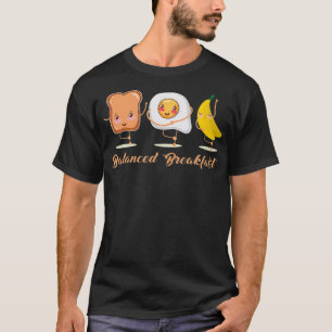 T-shirt Petit-déjeuner équilibré Nutrition Oeuf Toast Bana