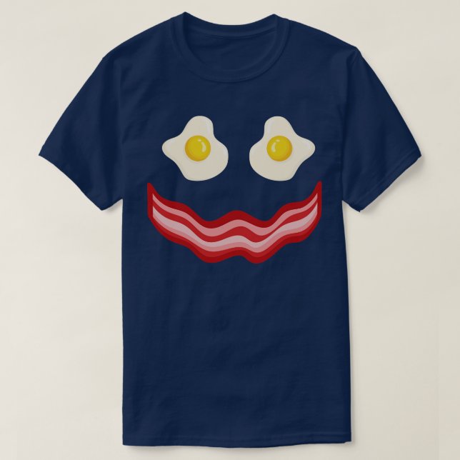 T-shirt Petit Déjeuner Face Oeuf Et Bacon (Design devant)
