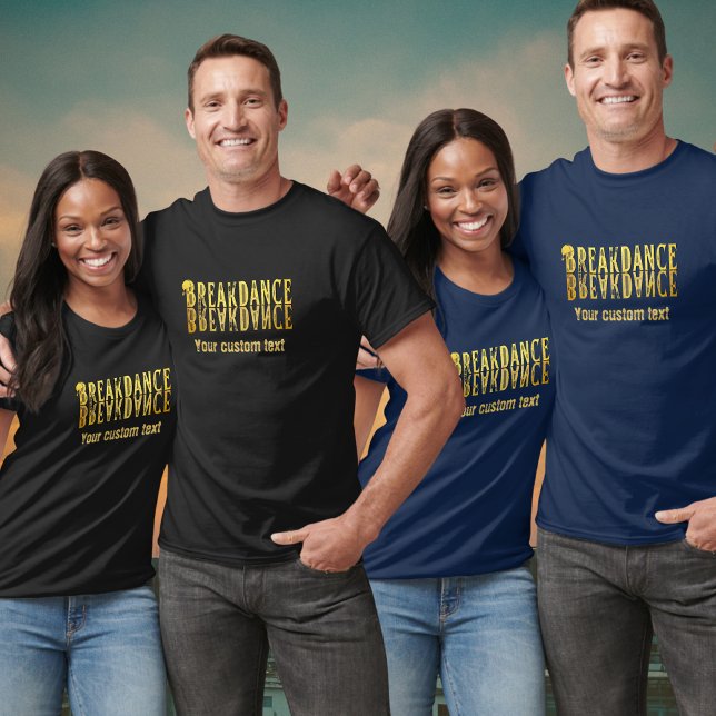 T-shirt Petit-déjeuner noir jaune (Créateur téléchargé)