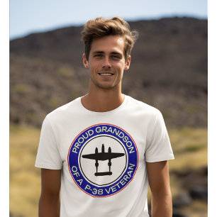 T-shirt Petit-fils fier d'un vétéran du P-38