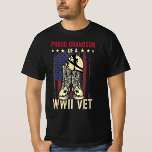 T-shirt petit-fils fier d'un vétérinaire 2ème guerre mondi