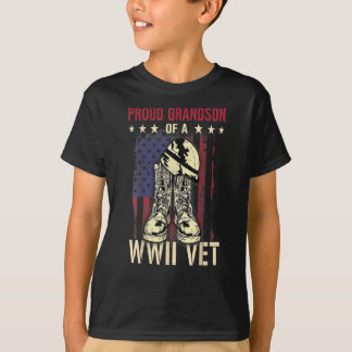 T-shirt petit-fils fier d'un vétérinaire 2ème guerre mondi
